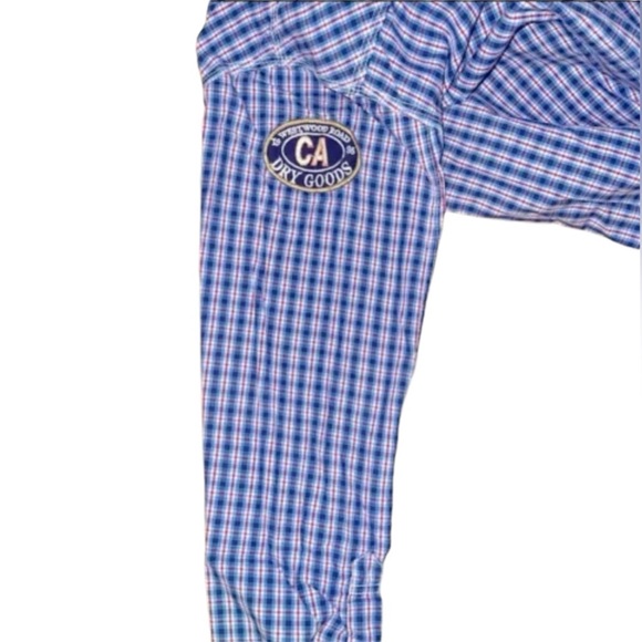 ORIGINAL HOLLYWOOD BOYS SHIRT THE JEAN PEOPLE LONG SLEEVE BLUE CHECKED  SIZE M - Picture 6 of 11